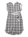 2way check dress/WHITE