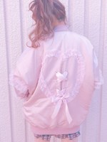 AU heart tulle MA-1/ピンク