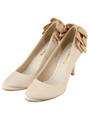 Apuweiser Luxe バックリボンパンプス/ベージュ