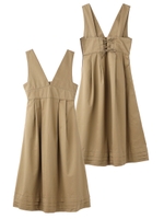 BACK LACE SALOPETTE SKIRT/ベージュ