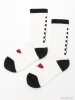 CHECKERED RIG SOCKS/OFF WHITE×BLACK