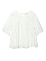 EMBROIDERED BLOUSE/ホワイト