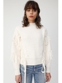 FRINGE ニット/O/WHT1