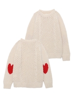 HEART ELBOW KNIT/ホワイト