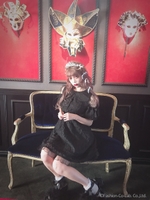 HS lace puff O/P/ブラック