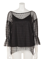 Im homeエンブロイダリーブラウス/ブラック