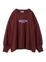 L/S TEE FRONT LOGO/バーガンディ