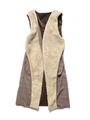 Long boa vest/BROWN