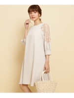 Luxe brille レーススリーブワンピース/ベージュ(052)