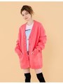 One color cardigan/PINK