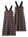 PLAID CHECK JUMPER SKIRT/レッド