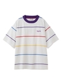 RAINBOW STRIPE S/S TEE/ホワイト