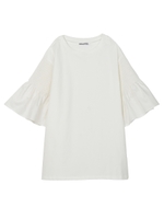 RUFFLE SLEEVE TEE/ホワイト