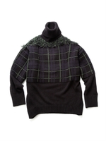 Turtle check knit/NAVY