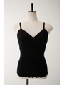 VINTAGE LIKE RIB キャミソール/BLK