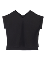 Vネックカットソー/ブラック