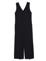 Vネックジャンプスーツ/STRIPE