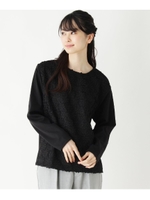 ZAMPA レースモチーフプルオーバー/ブラック(019)