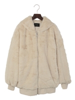 ZIPファーパーカーJK/ホワイト