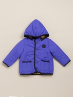 [BABY]サーモ中綿入りリバーシブルブルゾン/ブルー