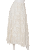 [GREED]FLOWER SHEER JACQUARD Skirt/OFF WHITE