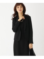 [S]【洗える・UVカット】2WAYストレッチテーラードジャケット/ブラック(019)