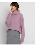 [S]タートルネックニット/ロイヤルパープル(082)