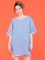 denim tee dress/WASH