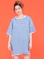 denim tee dress/WASH