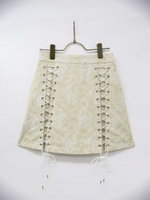 laceup miniskirt/yellow