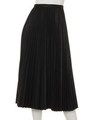 pleats midi skirt/BLACK