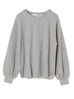 ・RAYCASSIN ウラキモウワッフルプルオーバー/杢グレー