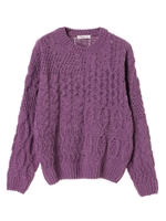 ・furryrate モールヤーンニットプルオーバー/パープル