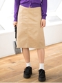 ・カラーベイカーポケットスカート/ベージュ