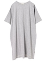 ・サイドスリットBIG/Tワンピース/杢ライトグレー