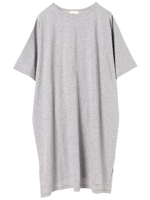 ・サイドスリットBIG/Tワンピース/杢ライトグレー