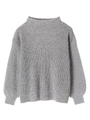 ・ソデコンフェザーニットプルオーバー/杢グレー