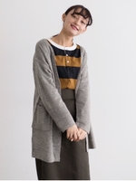 ・ニットコーディガン/杢グレー