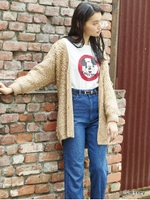 ・プードルループカーディガン/ベージュ