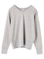 ・ミニ裏毛2wayプルオーバー/杢グレー