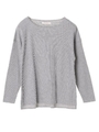 ・ワッフルカットプルオーバー/杢グレー