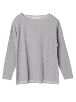・ワッフルカットプルオーバー/杢グレー