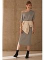 《BLANCHIC》スウェットライクニットワンピース/トップグレー1(021)