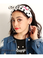 【ANAP GIRL】ドットデカリボンヘアバンド/ホワイト(001)