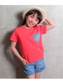 【ANAP KIDS】 ポケットデニムTシャツ/レッド(025)