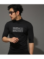 【AZUL BY MOUSSY】AZUL BEACH ハイネック五分袖プルオーバー/BLK