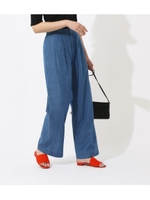 【AZUL BY MOUSSY】CRデニムワイドパンツ/L/BLU