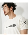 【AZUL BY MOUSSY】NUMBERミニワッフルクルーネック半袖T/WHT