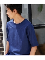 【AZUL BY MOUSSY】TCミニ裏毛クルーネック五分袖プルオーバー/L/NVY