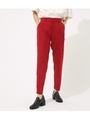 【AZUL BY MOUSSY】カラースリムテーパードパンツ/RED